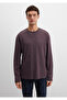 Loose Fit Claret Red Men's Long Sleeve T-Shirt M0613040-70434 - 4