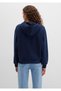 Logo Printed Hooded Navy Blue Sweatshirt 1S10420-82318 - 6
