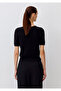 Linen Blend Black Short Sleeve Cardigan Slim Fit / Narrow Cut 1710782-900 - 4