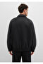 Black Bomber Faux Suede Jacket Loose Fit / Relaxed Fit 0110649-71379 - 5