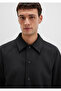 Black Bomber Faux Suede Jacket Loose Fit / Relaxed Fit 0110649-71379 - 6