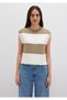 Block Striped Sleeveless Sweater Regular Fit / Regular Cut 1710695-90640 - 4