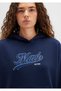 Logo Printed Hooded Navy Blue Sweatshirt 1S10420-82318 - 7