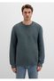 Crew Neck Green Sweater Regular Fit / Regular Cut 0710197-80889 - 4