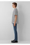 Black Black Striped Ecru T-Shirt Loose Fit / Relaxed Fit 0612860-900 - 4