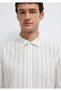 Khaki Striped Ecru Shirt Regular Fit / Regular Cut 0211384-80692 - 7