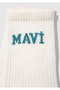 Logo Detailed Ecru Socks 1912726-21649 - 2