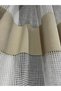New Design Heavy Mesh Band Model with Tight Pleats - Beige with Border - 3