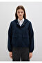 Hooded Navy Blue Jacket Regular Fit / Regular Cut110775-82906 - 4