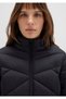 Stand Collar Black Puffer Coat 110698-900 - 5
