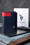 US POLO ASSN. 7616-7617-7615 Genuine Leather Wallet WALLET CARD HOLDER NAVY BLUE - 7