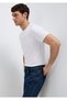 Stretch White Basic T-Shirt Fitted / Body Fitted Cutout 061747 -620 - 2