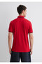 Red Polo T-Shirt with Collar Detail Fitted / Fitted Cut 062373 -28441 - 5