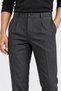 Men's, Pleat Detailed, Black, Plaid Pattern, Slim-fit, Polyviscose Trousers - 4