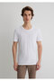 Flamed White Basic T-Shirt, Fitted / Body-Hugging Cut 064681-620 - 3