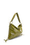 Ring Metal Detailed Texas Women's Shoulder Bag Green - 7