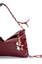 Ring Metal Detailed Texas Women's Shoulder Bag Burgundy - 2