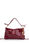 Ring Metal Detailed Texas Women's Shoulder Bag Burgundy - 8