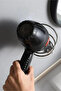 Adhesive Blow Dryer Holder Wall Mounted Hair Dryer Hanger - Black - 2