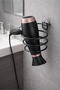 Adhesive Blow Dryer Holder Wall Mounted Hair Dryer Hanger - Black - 4