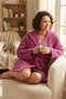Welsoft Bathrobe Hooded Plush Bathrobe 1 Piece Double Pocket Unisex