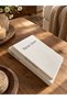 Linen Fabric Covered 2-Piece Decorative Book Box Linen White, Linen White, Black Written - 3