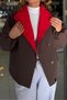 Brown Red Garnished Trench Coat Per9860 - 5