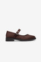 Brown Suede Women's Daily Comfortable Ergonomic Mary Jane Shoes School, Office, Campus Style Stylish Loafers - 2