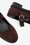Brown Suede Women's Daily Comfortable Ergonomic Mary Jane Shoes School, Office, Campus Style Stylish Loafers - 4