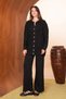 Women's Embossed Tassel Detailed Buttoned Long Cardigan Hijab Knitwear Set 8400 - 7