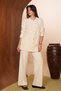 Women's Embossed Tassel Detailed Buttoned Long Cardigan Hijab Knitwear Set 8400 - 3