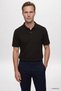 Ds Damat Regular Fit Bitter Brown 100% Cotton Long Lasting Non-Curling Polo Collar Embroidered T-Shirt - 4