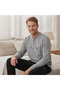 Men's Cotton Collared Buttoned Pocketed Gift Bundle and Dowry Set, 2 Pieces, 2-Piece Top and Bottom Pajama Set - 3
