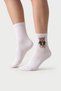 Women's Seamless Toe-To-Toe Seamless Cotton Socks with Teddy Bear Detail - Comfily - 3