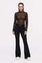 Crew Neck Lace Transparent Blouse - 3