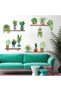 Flower Pot with Shelf Designed Adhesive Sticker
