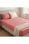 Cotton Ranforce Fabric Pillowed Single Bed Sheet Set / Red Polka Dot 100X 200