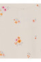 Ecru Crew Neck Floral Girl's Dress - 4