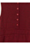 Red plaid bow girl dress - 5