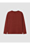 Brown Crew Neck Letter Printed Boys' T-Shirt - 5
