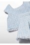 Girl's Top and Skirt Set White-Blue - 2