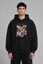 Trails Design Pre-Printed Oversize Black Hooded Sweatshirt