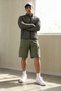Men's Casual Stand Collar Khaki Puffer Jacket - 5
