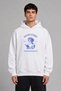 Booklovers Design Pre-Printed Oversize White Hooded Sweatshirt