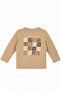 Baby Boy 1-4 Years Old Back Printed Cotton Long Sleeve T-Shirt Camel - 3