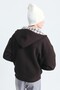 Boxy Fit Zipper Hooded Sweatshirt - 6