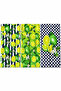 Fruit Patterned 3-Piece Kitchen Towel Set 30X50 cm Lime Patterned Green - 4