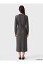 Gray Belted Flared Dress - 4