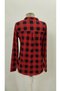 Women's Long Sleeve High Neck Zipper Geometric Pattern Single Jersey Blouse - 4