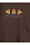 Brown Printed Boys' Thick Sweatshirt - 3